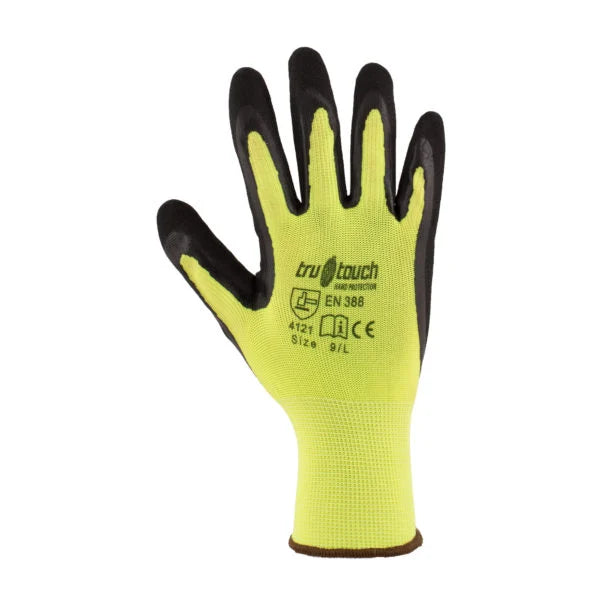 Tru Touch Hi Vis Sandy Nitrile Gloves