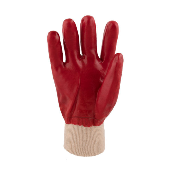 Red Pvc Medium Weight Gloves