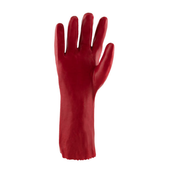 Red Pvc Medium Weight Gloves