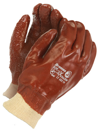 Glove – PVC Heavy Duty Knitwrist Brown