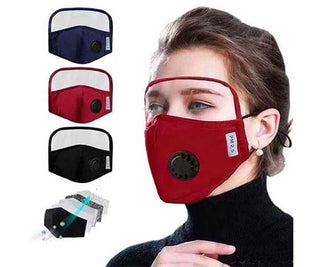 5 Layer Material Face Mask with Shield and Valve - Single unit