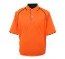 Orange hiviz golf shirt 160g Micromesh