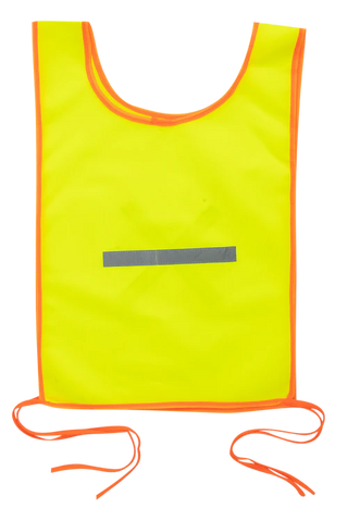 Lime Reflective Solid Material Bib