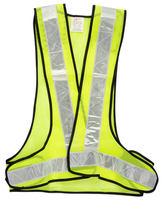 Lime Refective Bib With Adjustable Velcro Attatch Mining Style