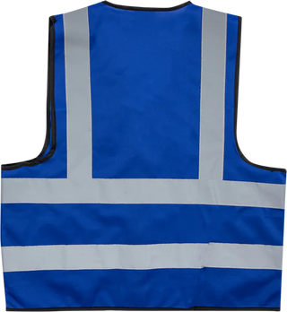 Pioneer®Blue Reflective Vest With Zip & Id Pouch