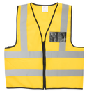 Pioneer®Yellow Reflective Vest With Zip & Id Pouch