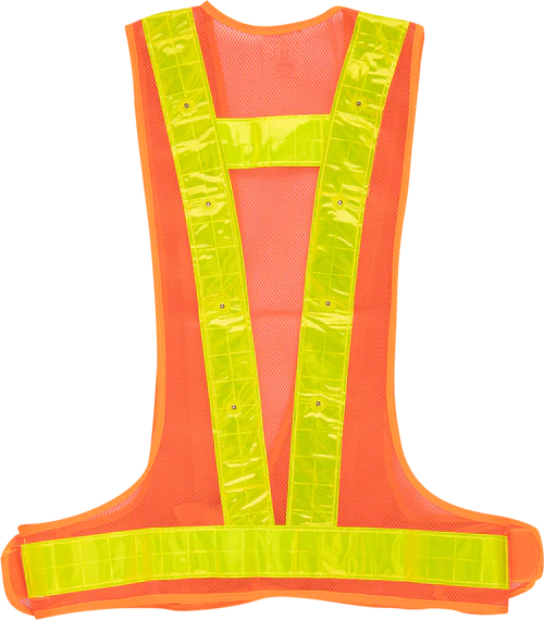 Orange Reflective Vest With Led Light