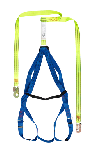 Pioneer Safety Harnesses With Double Lanyard & Snap Hooks
