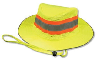 Lime hat With Reflective Tape