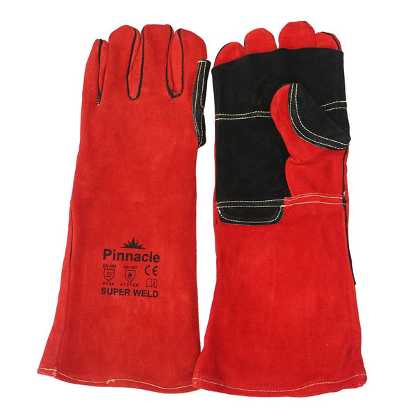 Red Heat Resistant Apron Palm Welding Glove